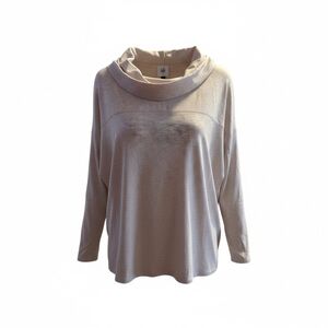 Cabi Beige Long Sleeve Crowl Neck Top